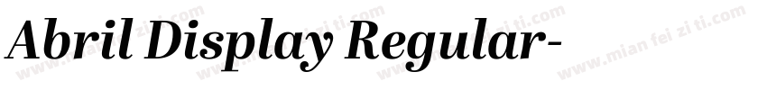 Abril Display Regular字体转换
